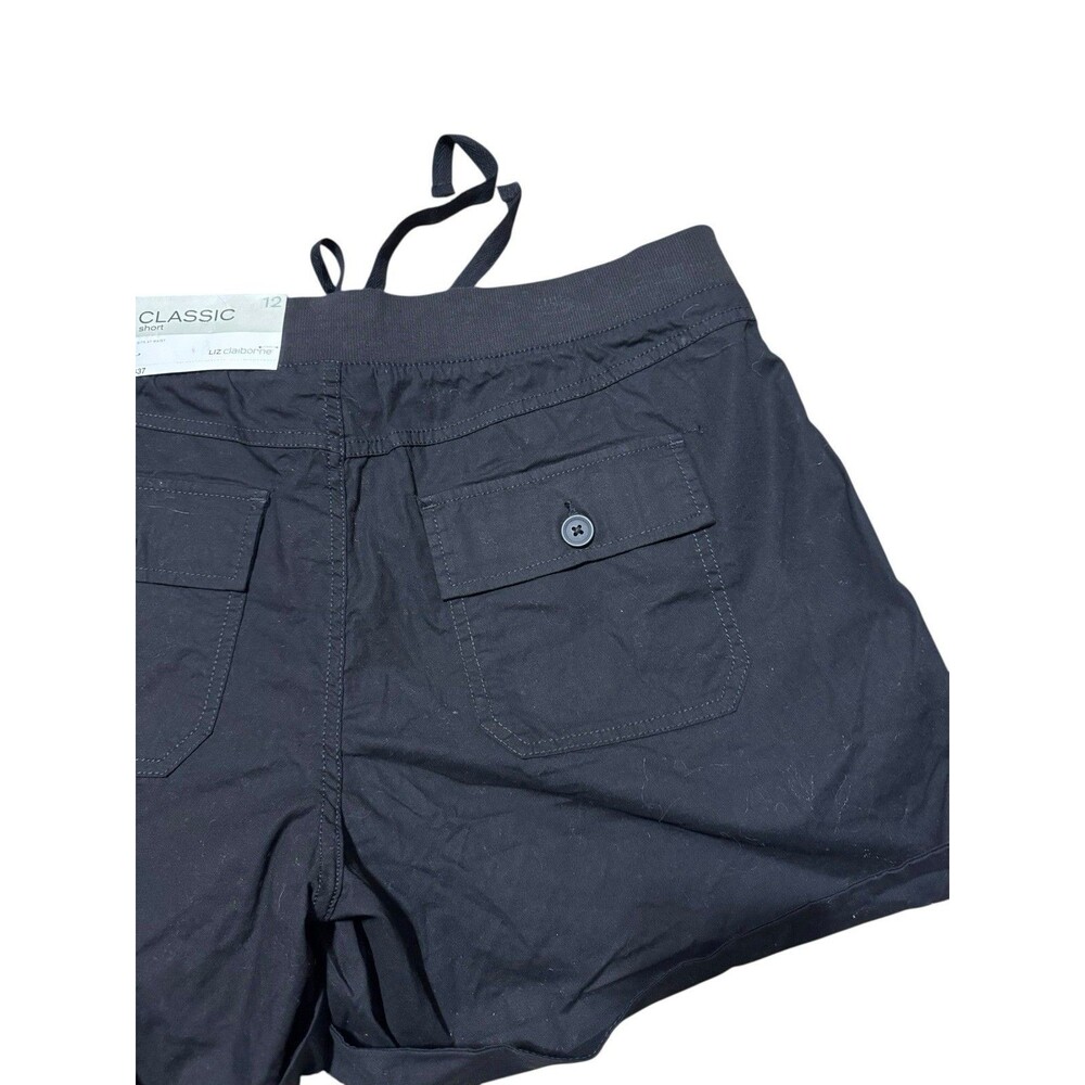 Liz Claiborne Size 12 Black Classic Tropical Safari Shorts NWT - Picture 5 of 9